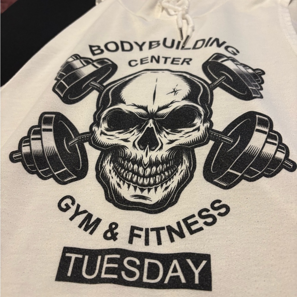 White Gym & Fitness Graphic Tank Top